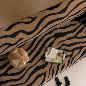 Zebra Striped Chenille Throw Sofa Cover Full-Cover Decorative Furniture Slipcover