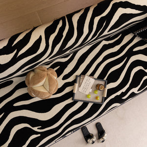Zebra Striped Chenille Throw Sofa Cover Full-Cover Decorative Furniture Slipcover