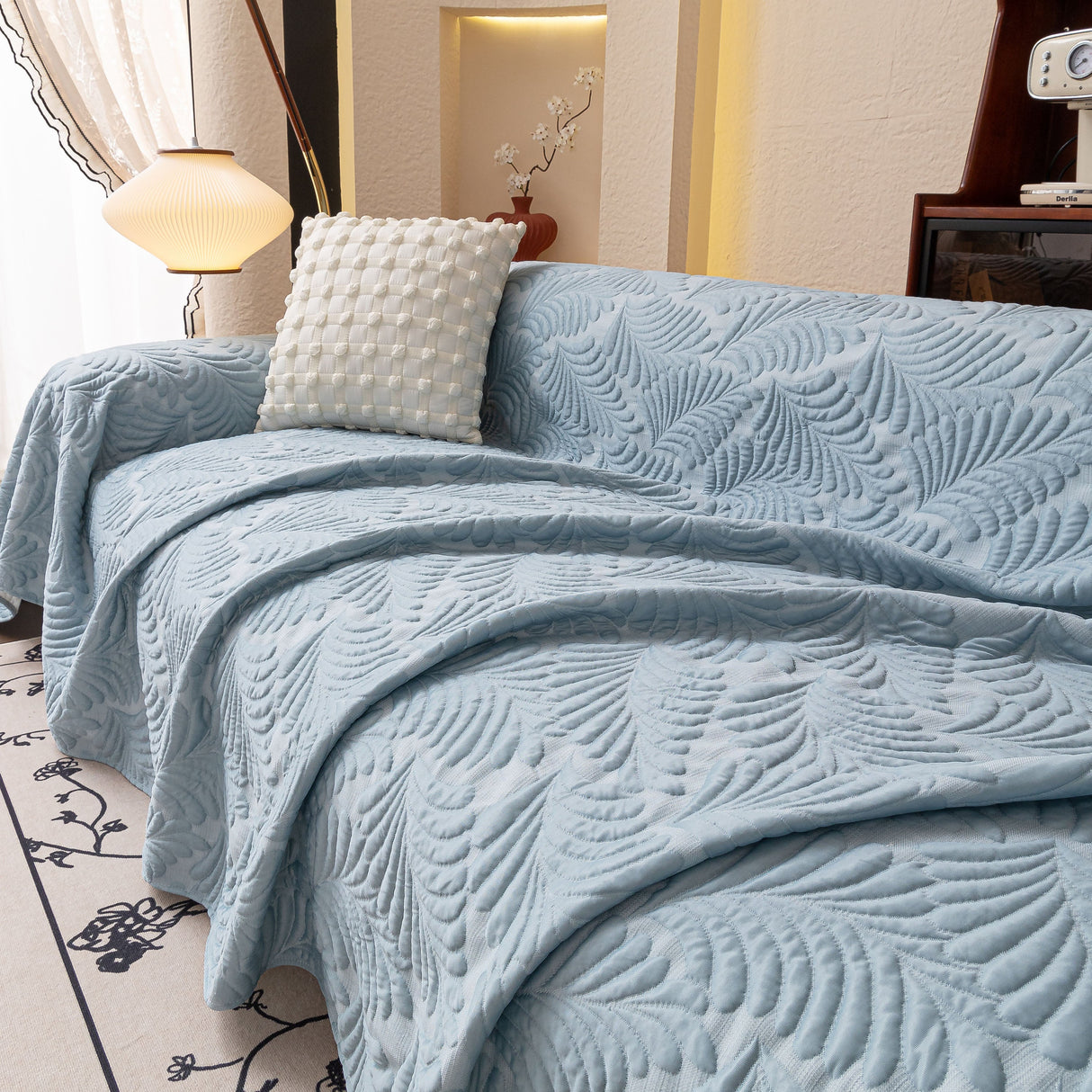 Cooling Quilted Non-Slip Furniture Protector for Pets & Kids, Washable Sofa Slipcover