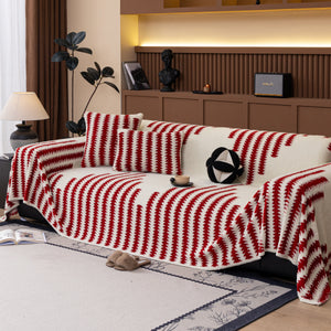 Jacquard Fleece Throw Blanket for Couch Plush Fuzzy Cozy Soft Blankets and Throws for Sofa