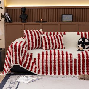 Jacquard Fleece Throw Blanket for Couch Plush Fuzzy Cozy Soft Blankets and Throws for Sofa