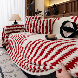 Jacquard Fleece Throw Blanket for Couch Plush Fuzzy Cozy Soft Blankets and Throws for Sofa