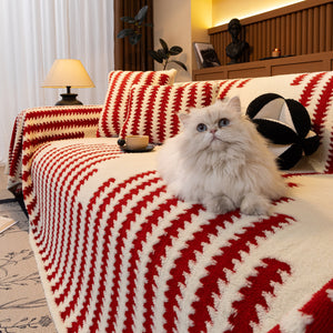 Jacquard Fleece Throw Blanket for Couch Plush Fuzzy Cozy Soft Blankets and Throws for Sofa