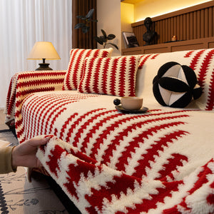 Jacquard Fleece Throw Blanket for Couch Plush Fuzzy Cozy Soft Blankets and Throws for Sofa