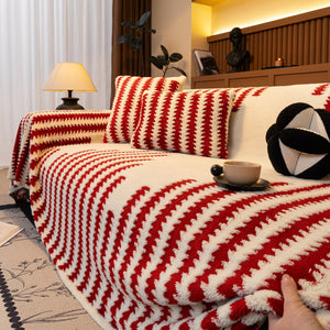 Jacquard Fleece Throw Blanket for Couch Plush Fuzzy Cozy Soft Blankets and Throws for Sofa