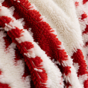 Jacquard Fleece Throw Blanket for Couch Plush Fuzzy Cozy Soft Blankets and Throws for Sofa