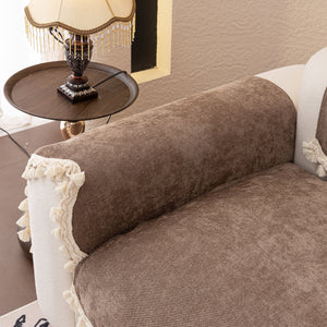 Chenille Sofa Cover Towel – Non-Slip, Washable Pets Couch Protector with Tassels