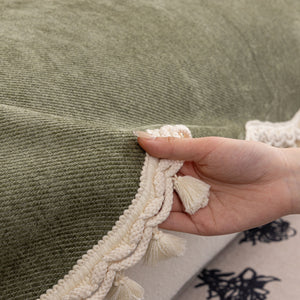 Chenille Sofa Cover Towel – Non-Slip, Washable Pets Couch Protector with Tassels