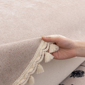 Chenille Sofa Cover Towel – Non-Slip, Washable Pets Couch Protector with Tassels