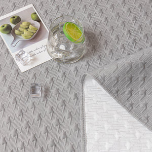 Jacquard Ice Silk Sofa Throw Cover with Gold Trim, Summer Cooling Couch Slipcover