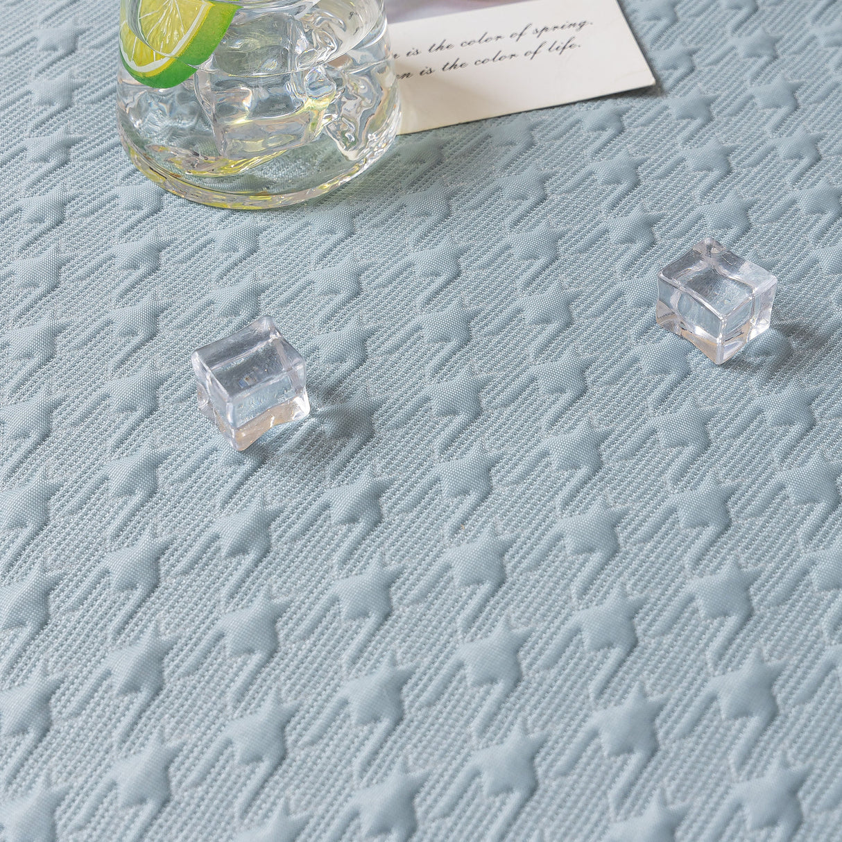 Jacquard Ice Silk Sofa Throw Cover with Gold Trim, Summer Cooling Couch Slipcover