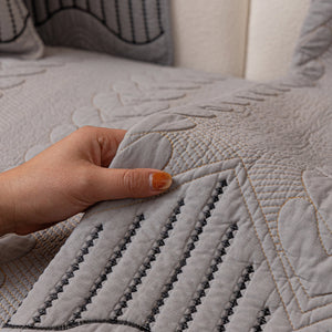 3D Quilted Thick Cotton Sofa Cover Non-Slip Couch Throw for Fabric & Leather Sofas