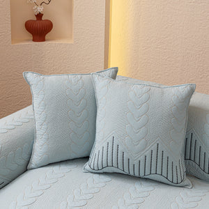 3D Quilted Thick Cotton Sofa Cover Non-Slip Couch Throw for Fabric & Leather Sofas