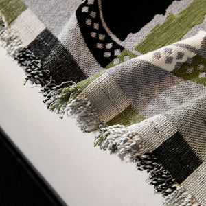 Striped Chenille Sofa Throw Covers, Boho Style Cozy Couch Protector Blanket