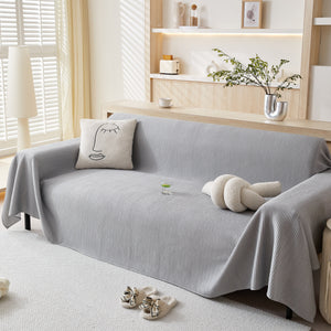 Cooling Comfy Throw Sofa Cover, Textured & Breathable, Multi-Use Decorative Couch Covers for Summer