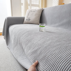 Cooling Comfy Throw Sofa Cover, Textured & Breathable, Multi-Use Decorative Couch Covers for Summer