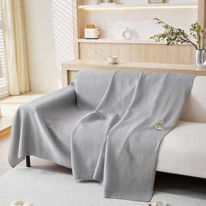 Cooling Comfy Throw Sofa Cover, Textured & Breathable, Multi-Use Decorative Couch Covers for Summer