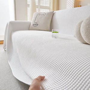 Cooling Comfy Throw Sofa Cover, Textured & Breathable, Multi-Use Decorative Couch Covers for Summer