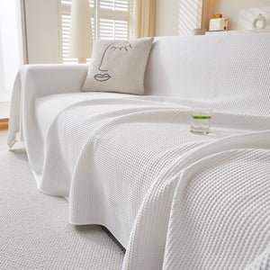 Cooling Comfy Throw Sofa Cover, Textured & Breathable, Multi-Use Decorative Couch Covers for Summer