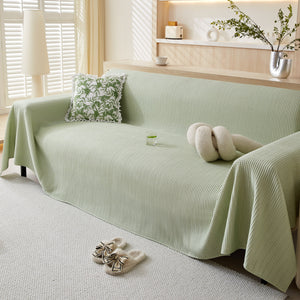 Cooling Comfy Throw Sofa Cover, Textured & Breathable, Multi-Use Decorative Couch Covers for Summer