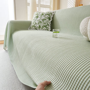 Cooling Comfy Throw Sofa Cover, Textured & Breathable, Multi-Use Decorative Couch Covers for Summer