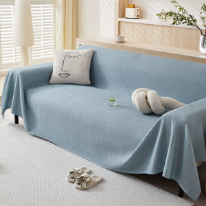 Cooling Comfy Throw Sofa Cover, Textured & Breathable, Multi-Use Decorative Couch Covers for Summer