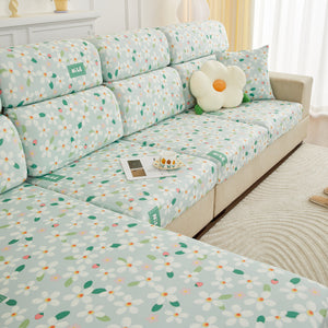 Stretch Individual Cushion Slipcovers, Furniture Protector with Elastic Bottom, Couch Cover Replacement