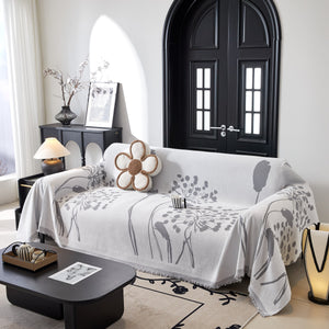 Dandelion Blanket Throw for Sofas Chenille Furniture Couch Cover, Couch Cushion Cover for Kids, Pets