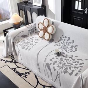 Dandelion Blanket Throw for Sofas Chenille Furniture Couch Cover, Couch Cushion Cover for Kids, Pets