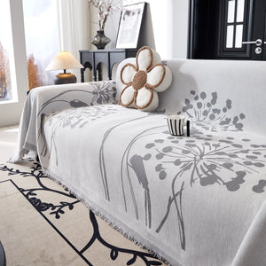 Dandelion Blanket Throw for Sofas Chenille Furniture Couch Cover, Couch Cushion Cover for Kids, Pets