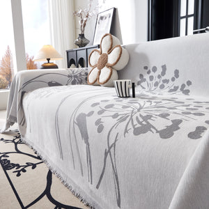 Dandelion Blanket Throw for Sofas Chenille Furniture Couch Cover, Couch Cushion Cover for Kids, Pets