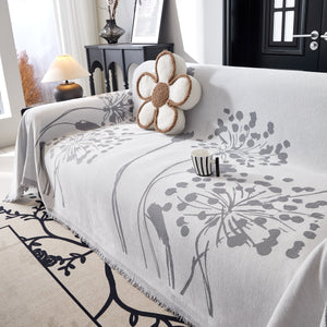 Dandelion Blanket Throw for Sofas Chenille Furniture Couch Cover, Couch Cushion Cover for Kids, Pets
