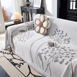 Dandelion Blanket Throw for Sofas Chenille Furniture Couch Cover, Couch Cushion Cover for Kids, Pets