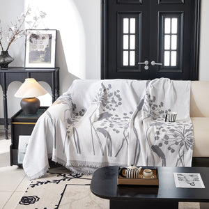 Dandelion Blanket Throw for Sofas Chenille Furniture Couch Cover, Couch Cushion Cover for Kids, Pets