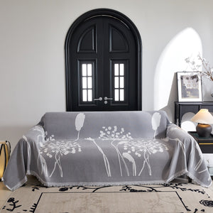 Dandelion Blanket Throw for Sofas Chenille Furniture Couch Cover, Couch Cushion Cover for Kids, Pets