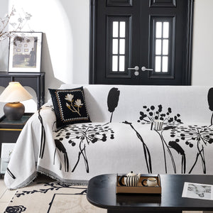 Dandelion Blanket Throw for Sofas Chenille Furniture Couch Cover, Couch Cushion Cover for Kids, Pets