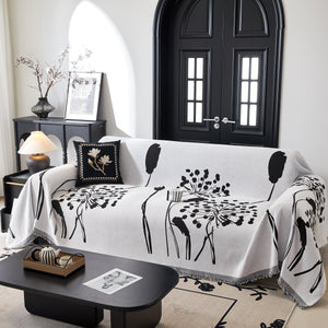 Dandelion Blanket Throw for Sofas Chenille Furniture Couch Cover, Couch Cushion Cover for Kids, Pets