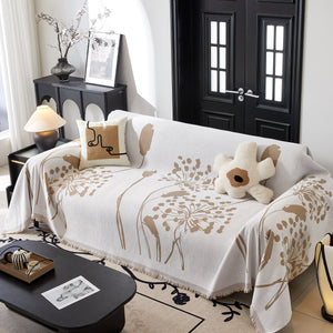 Dandelion Blanket Throw for Sofas Chenille Furniture Couch Cover, Couch Cushion Cover for Kids, Pets