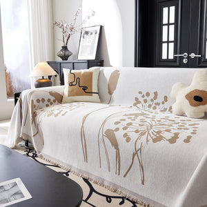 Dandelion Blanket Throw for Sofas Chenille Furniture Couch Cover, Couch Cushion Cover for Kids, Pets