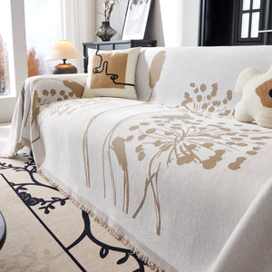 Dandelion Blanket Throw for Sofas Chenille Furniture Couch Cover, Couch Cushion Cover for Kids, Pets