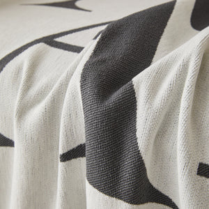 Chenille Jacquard Alphabet Sofa Blanket Cover, L Shape Sofa Cover, Reversible Couch Covers for Dogs