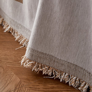 Reversible Chenille Couch Cover Blanket with Tassel Large Boho Futon Cover L Shaped Sectional Cover