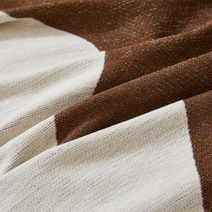 Chenille Minimalist Wavy Sofa Throw Cover, Cozy Blankets for Couch, Machine Washable Couch Protector