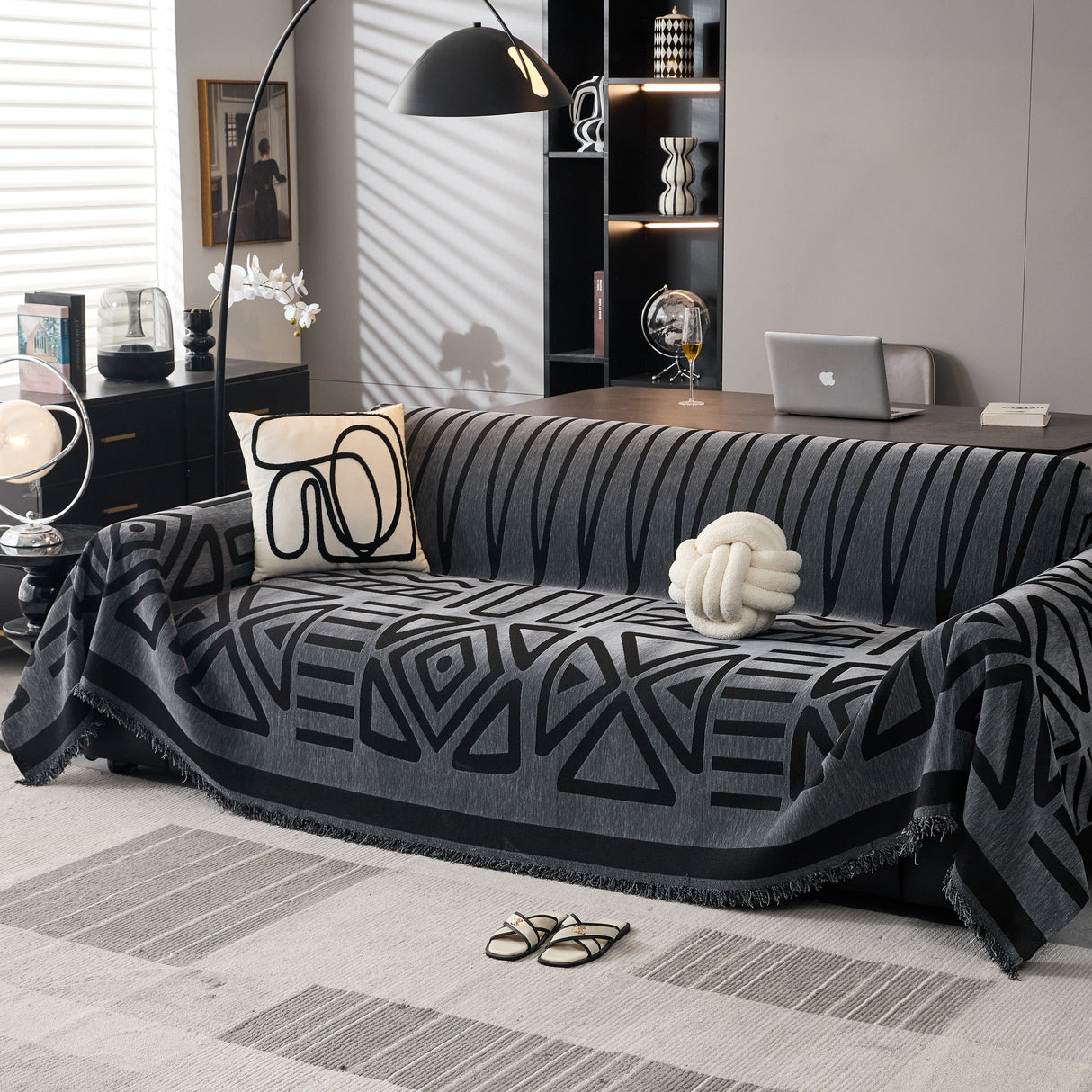 Boho Chenille Sofa Throw Covers Sectional Sofa Couch Cover Sofa Protector Covers