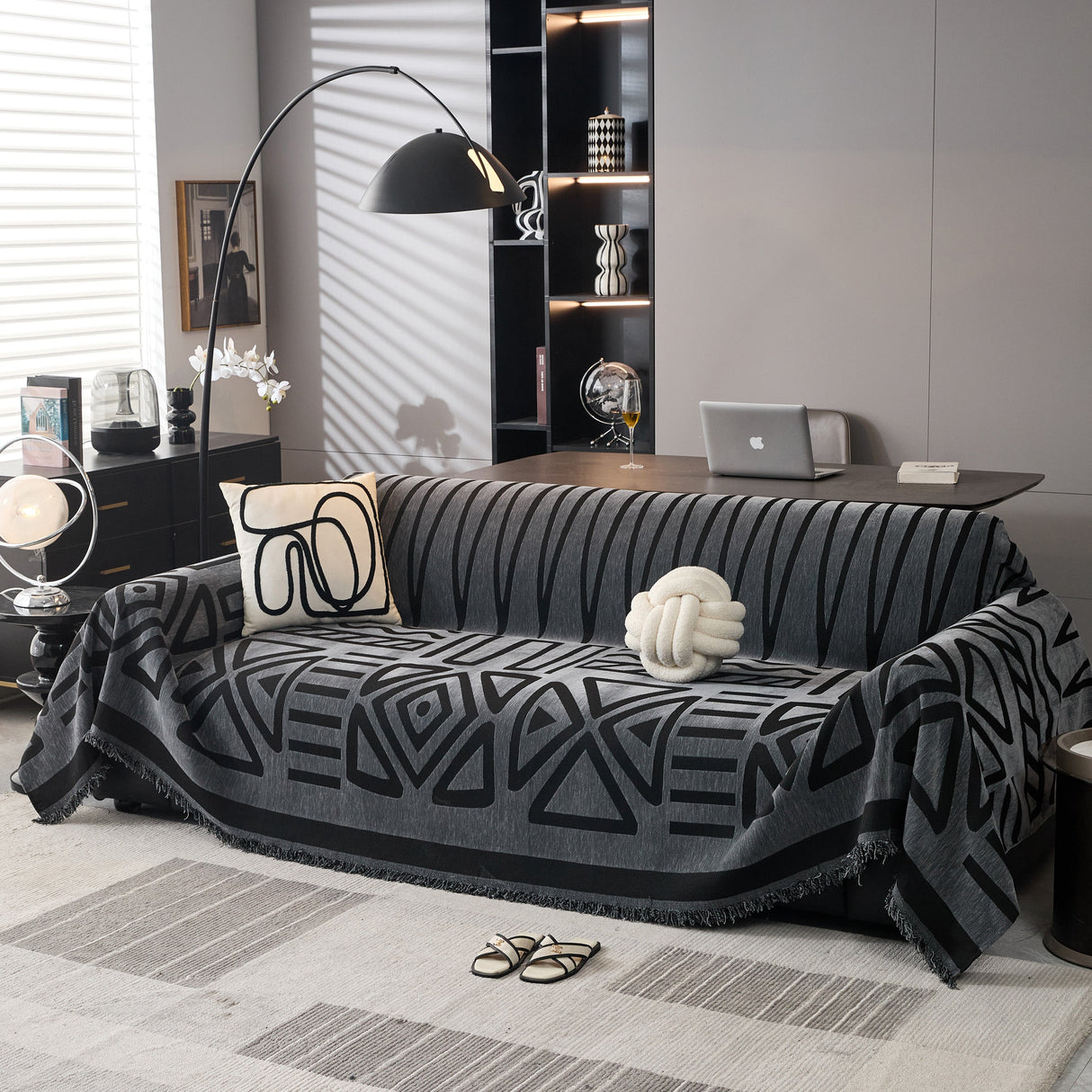 Boho Chenille Sofa Throw Covers Sectional Sofa Couch Cover Sofa Protector Covers