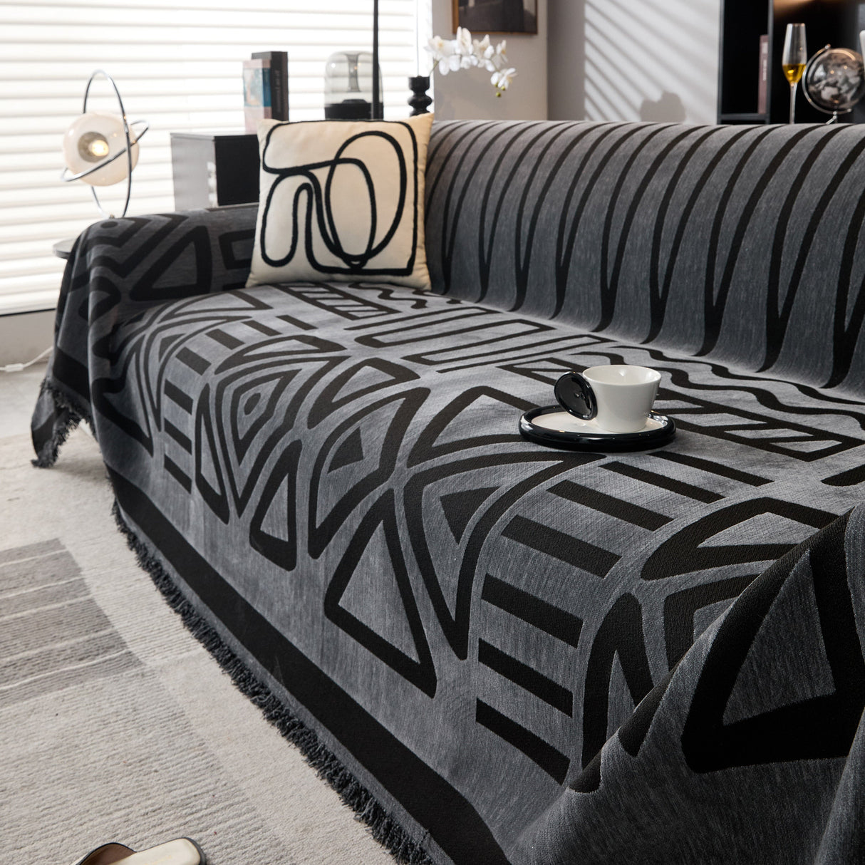 Boho Chenille Sofa Throw Covers Sectional Sofa Couch Cover Sofa Protector Covers