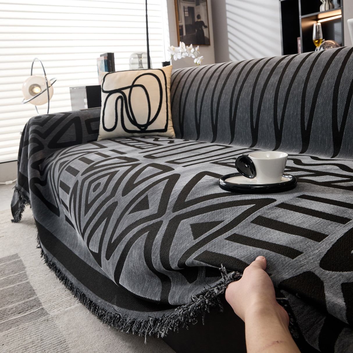 Boho Chenille Sofa Throw Covers Sectional Sofa Couch Cover Sofa Protector Covers