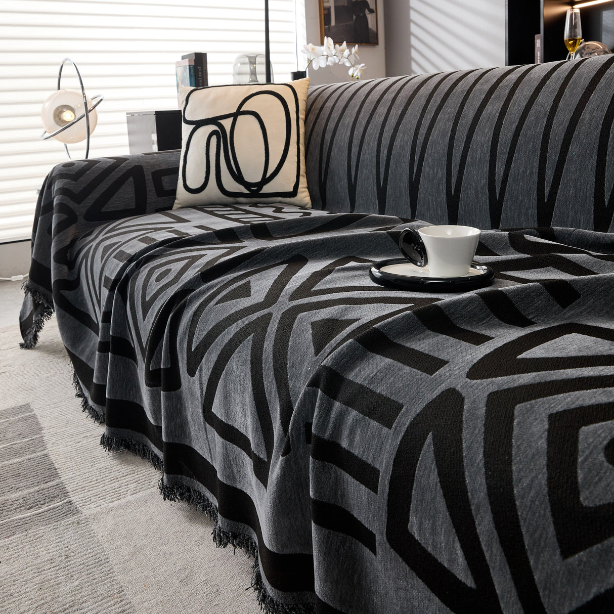 Boho Chenille Sofa Throw Covers Sectional Sofa Couch Cover Sofa Protector Covers