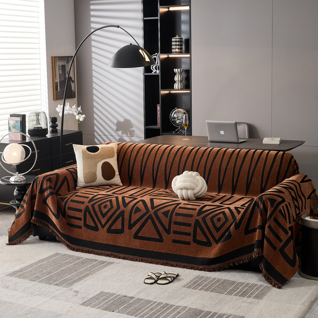 Boho Chenille Sofa Throw Covers Sectional Sofa Couch Cover Sofa Protector Covers