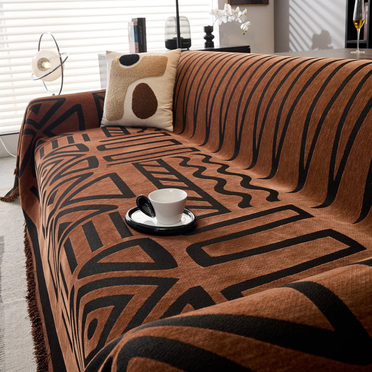 Boho Chenille Sofa Throw Covers Sectional Sofa Couch Cover Sofa Protector Covers